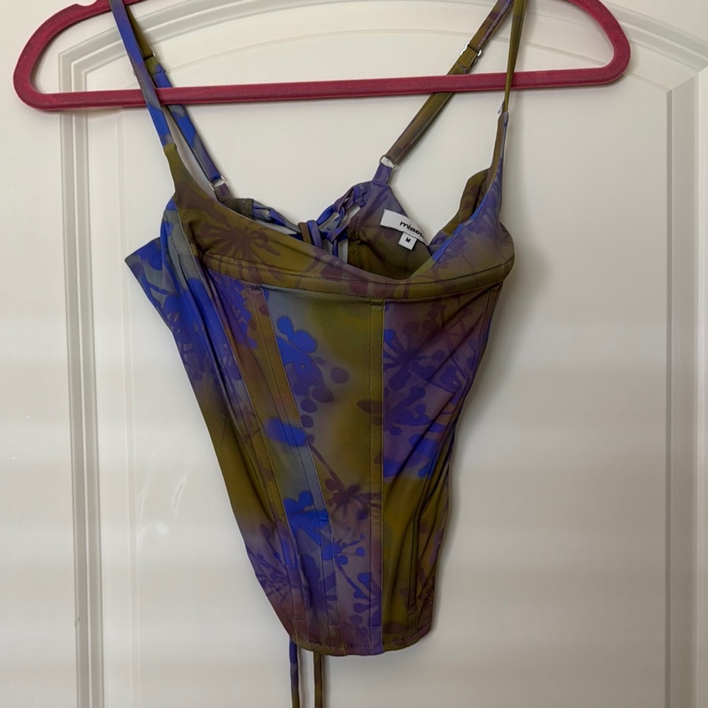 Miaou Blue and Purple corset top